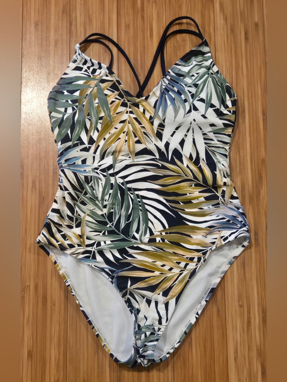 Hurley Tropical Leaf One-Piece Swimsuit - Green/Yellow Print